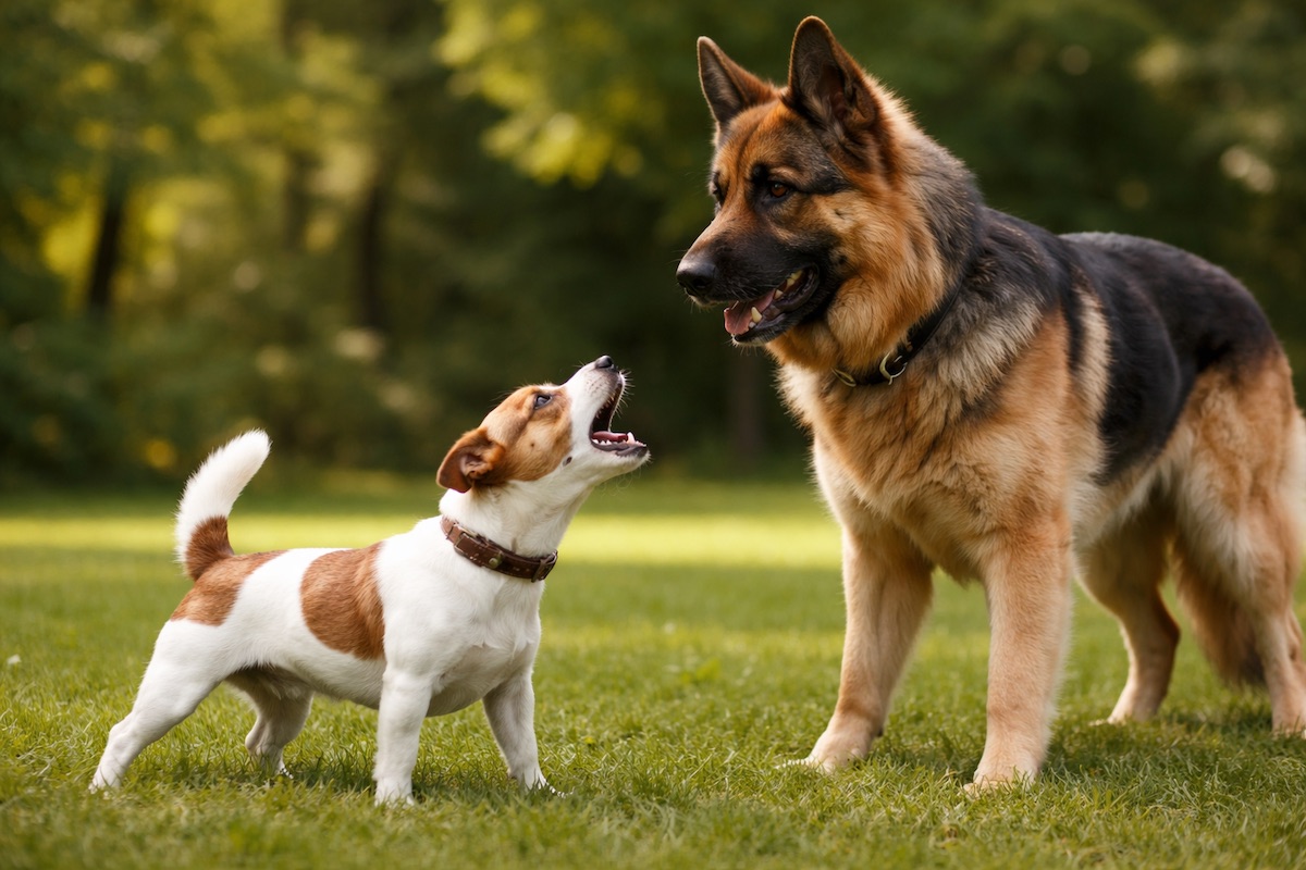 маленькая собака ведёт себя как большая и опасная
