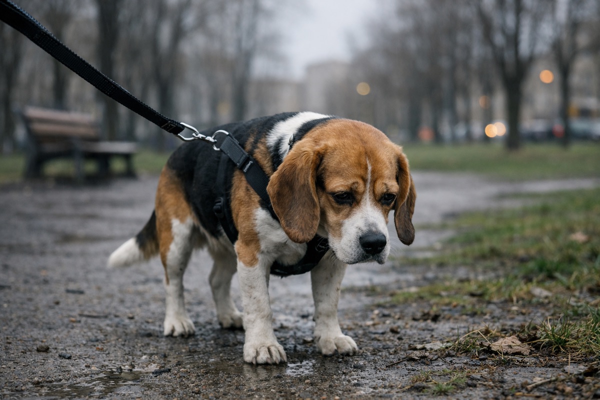 Собака не хочет выходить на прогулку