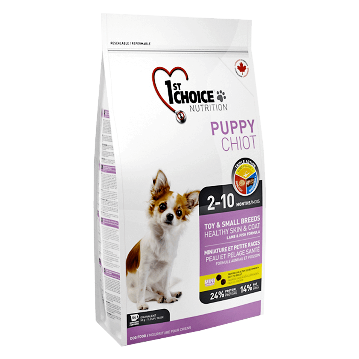 1st Choice Puppy Toy and Small Breeds Healthy Skin & Coat 2,72 кг - cухой корм для щенков миниатюрных пород