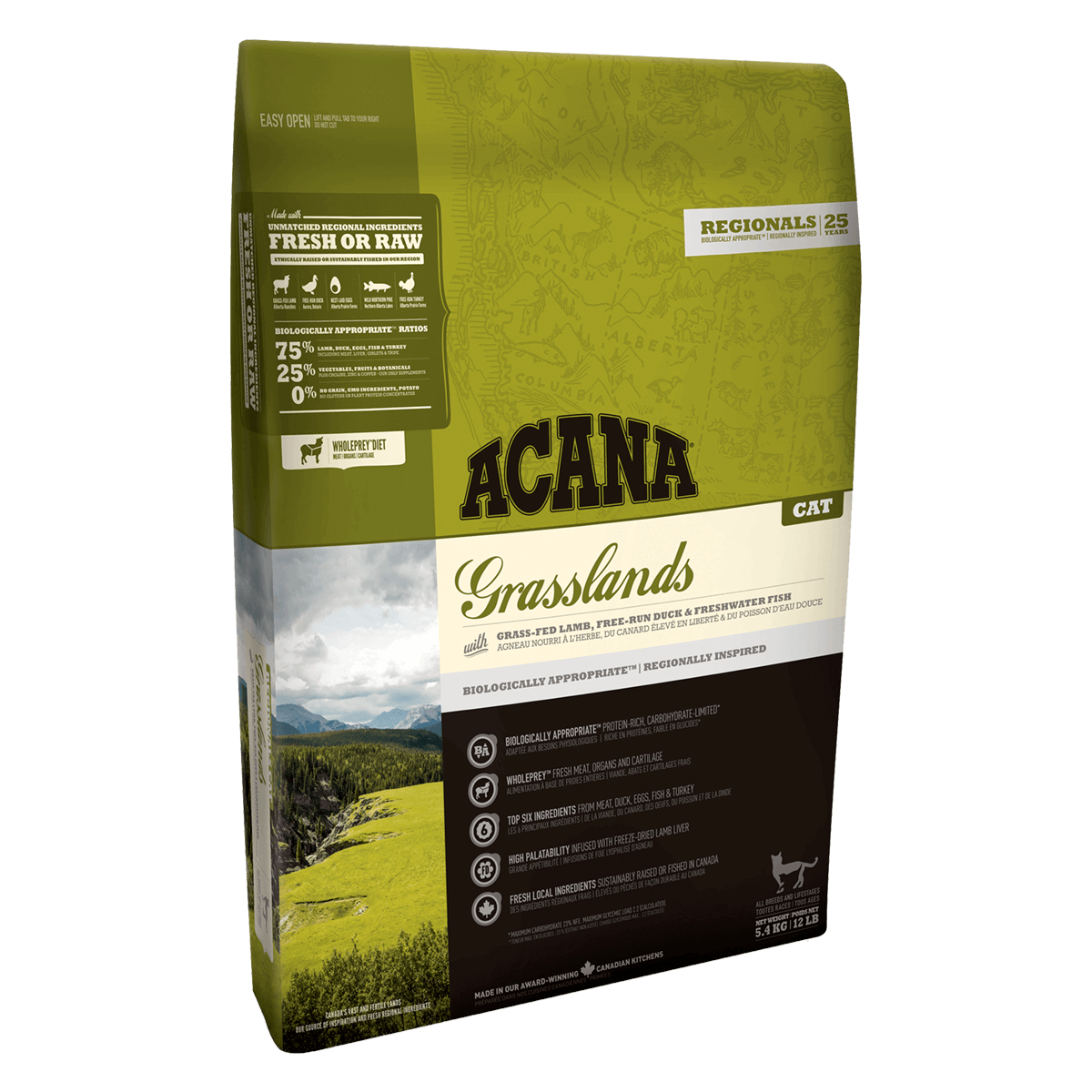 Acana Grasslands Сat 37/20, 1,8 кг - корм Акана для кошек