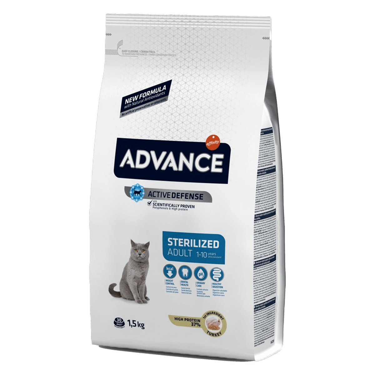 Advance Cat Sterilized Turkey & Barley, 15 кг - корм Эдванс для стерилизованных домашних кошек