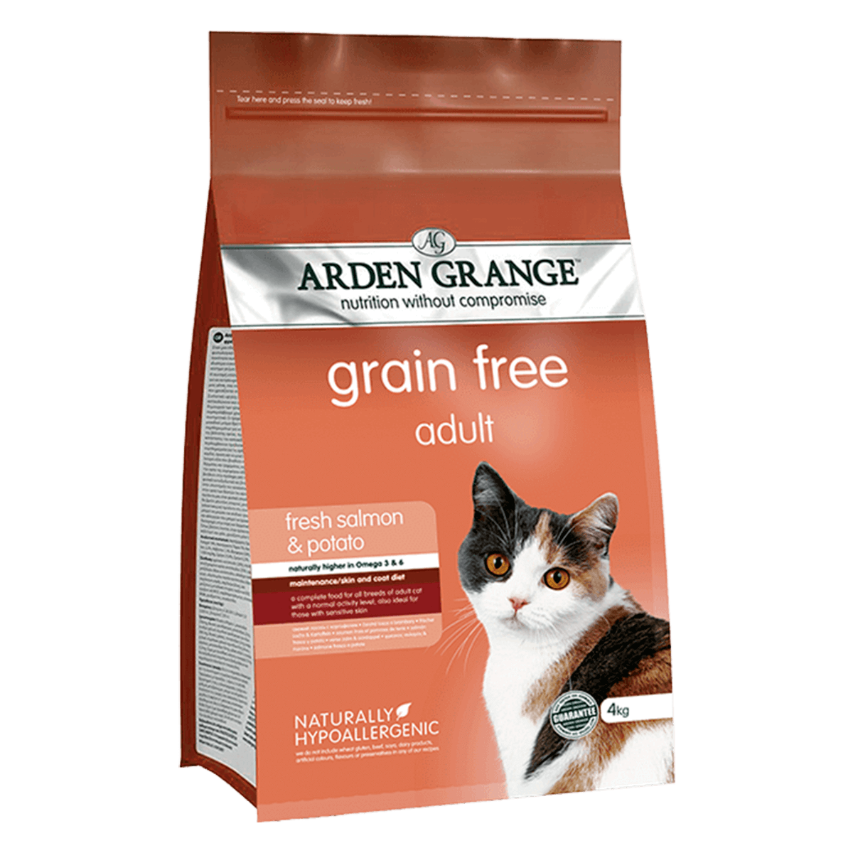 Arden Grange Adult Cat Fresh Salmon & Potato, 8 кг - корм Арден Гранж с лососем и картофелем для кошек