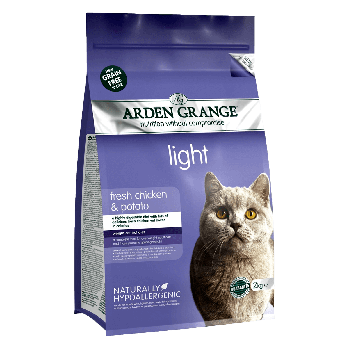 Arden Grange Adult Cat Light Fresh Chicken & Potato, 8 кг - корм Арден Гранж для взрослых и пожилых кошек