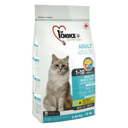 1st Choice Cat Adult Healthy Skin & Coat, 10 кг - корм Фест Чойс для малоактивных кошек