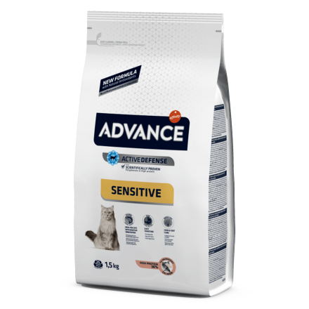 Advance Cat Sensitive Salmon & Rice, 10 кг - корм Эдванс для кошек с чувствительным желудком