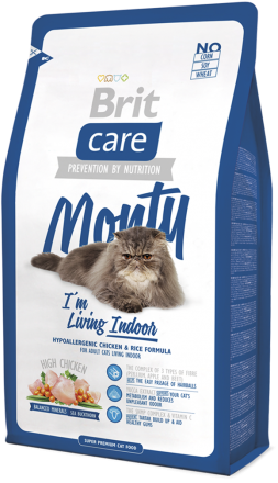 Корм для кошек Brit Care Cat Monty I am Living Indoor, 2 кг