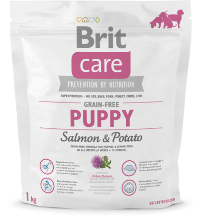 Корм для собак Brit Care Grain-free Puppy Salmon & Potato, 1 кг