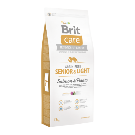 Корм для собак Brit Care Grain-free Senior & Light  Salmon & Potato, 12 кг