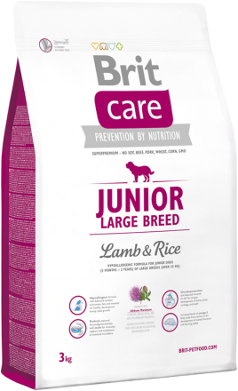 Корм для собак Brit Care Junior Large Breed Lamb & Rice, 3 кг