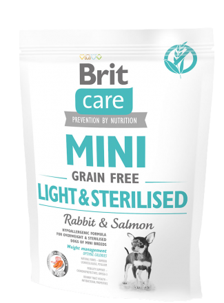 Корм для собак Brit Care Mini Grain Free Light & Sterilised, 400 г