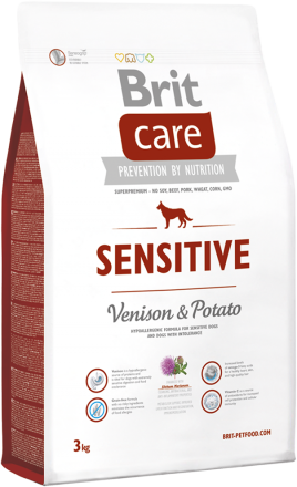 Корм для собак Brit Care Sensitive Venison & Potato, 3 кг