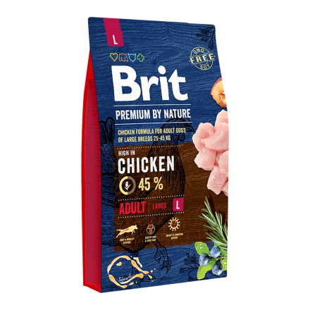 Корм для собак Brit Premium Adult L, 8 кг
