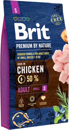 Корм для собак Brit Premium Adult S, 8 кг