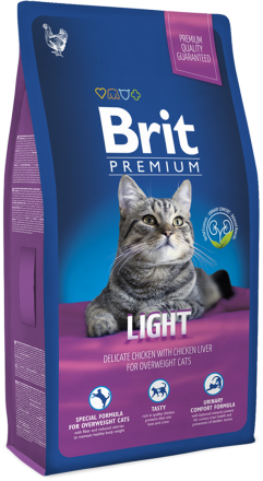 Корм для котов Brit Premium Cat Light 8 кг