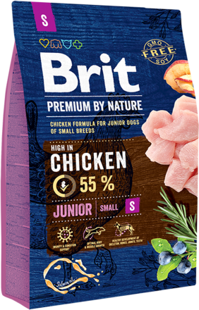 Корм для собак Brit Premium Junior S, 3 кг