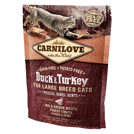Carnilove Cat Duck & Turkey Large Breed, 400 г - корм Карнилав для кошек крупных пород