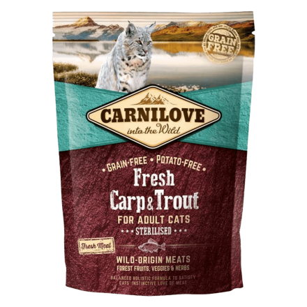 Carnilove Cat Fresh Carp & Trout Sterilised, 400 г - корм Карнилав с рыбой для кошек