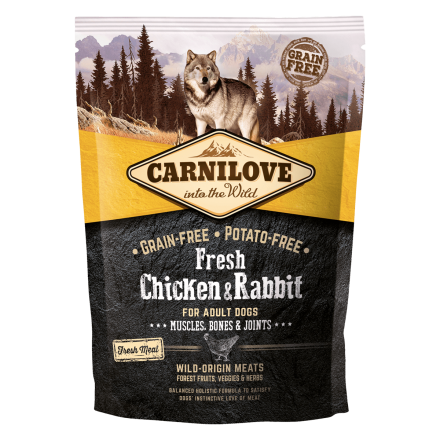 Carnilove Dog Fresh Adult Chicken & Rabbit 1,5 кг - корм Карнилав для взрослых активных собак