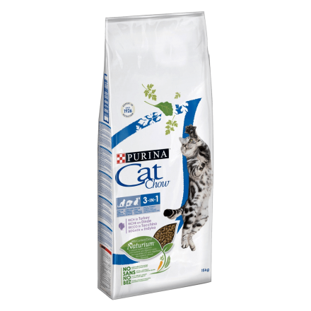 Cat Chow Special Care 3in1, 15 кг - корм Кэт Чау для взрослых и пожилых кошек