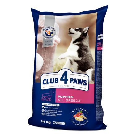 Club 4 Paws Premium Puppies All Breeds 14 кг - корм Клуб 4 лапы для щенков всех пород