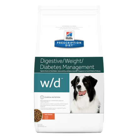 Hill's Prescription Diet w/d Digestive/Weight/Diabetes Management, 1,5 кг - корм Хилс для собак с курицей