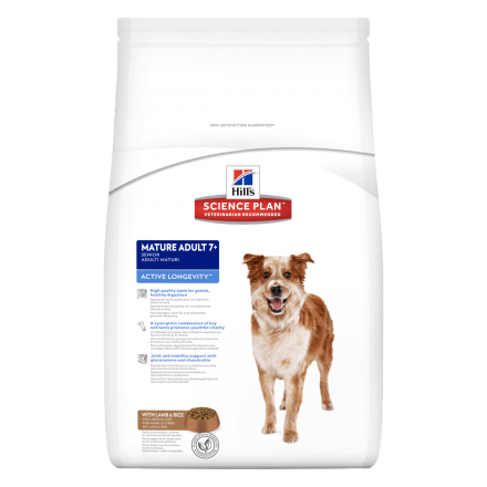 Hill's SP Mature Adult 7+ Active Longevity Medium Breed Lamb & Rice, 12 кг - корм Хилс для собак средних пород