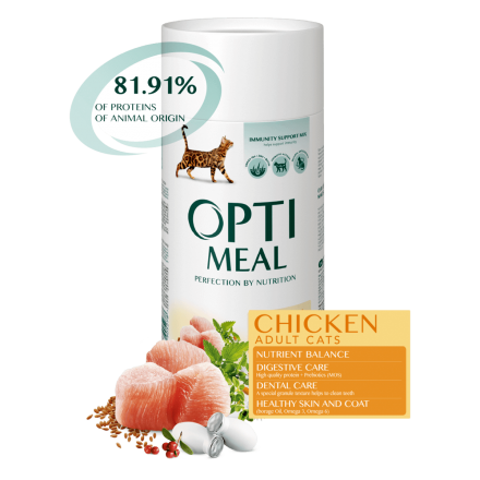 Optimeal Cat Adult Chicken, 300 г - корм Оптимил с курицей для взрослых кошек
