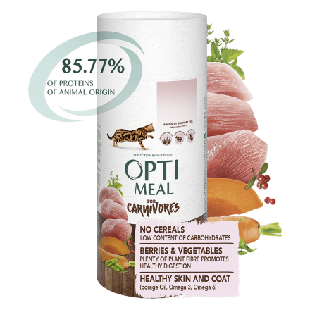 Optimeal Cat Adult Grain Free Turkey & Vegetables, 300 г - корм Оптиміл з індичкою та овочами для котів.