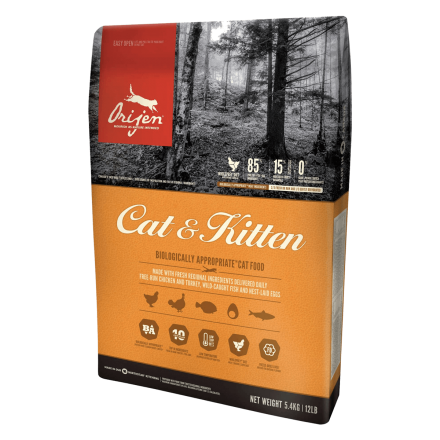 Orijen Cat & Kitten 40/20, 1,8 кг - корм Ориджен для кошек
