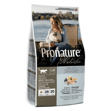 Pronature Holistic Cat Atlantic Salmon & Brown Rice, 5,44 кг - корм Пронатюр Холистик с лососем и рисом для взрослых кошек