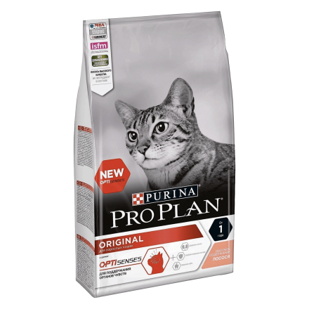 Purina Pro Plan Cat Adult Original Salmon, 10 кг - корм Пурина с лососем для кошек