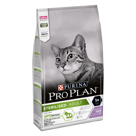 Purina Pro Plan Cat Adult Sterilised Turkey, 10 кг - корм Пурина с индейкой для стерилизованных кошек