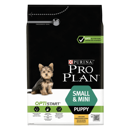 Purina Pro Plan Puppy Small and Mini OptiStart 3 кг - корм Пурина для щенков мелких пород собак