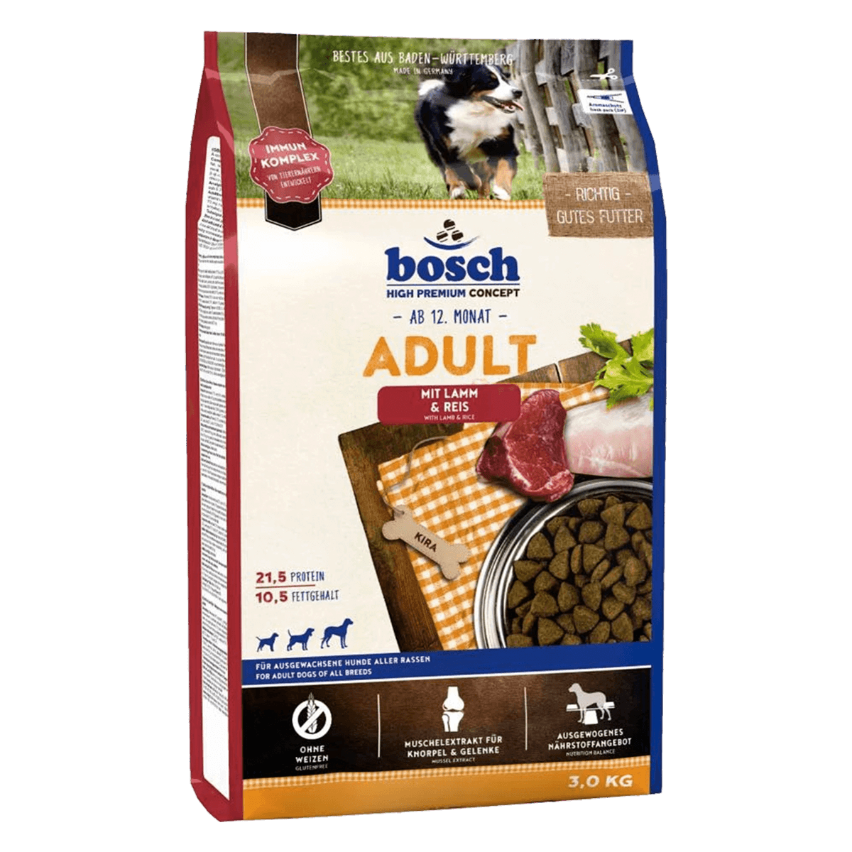 Bosch Adult Lamb and Rice 3 кг cухой корм Бош для взрослых собак
