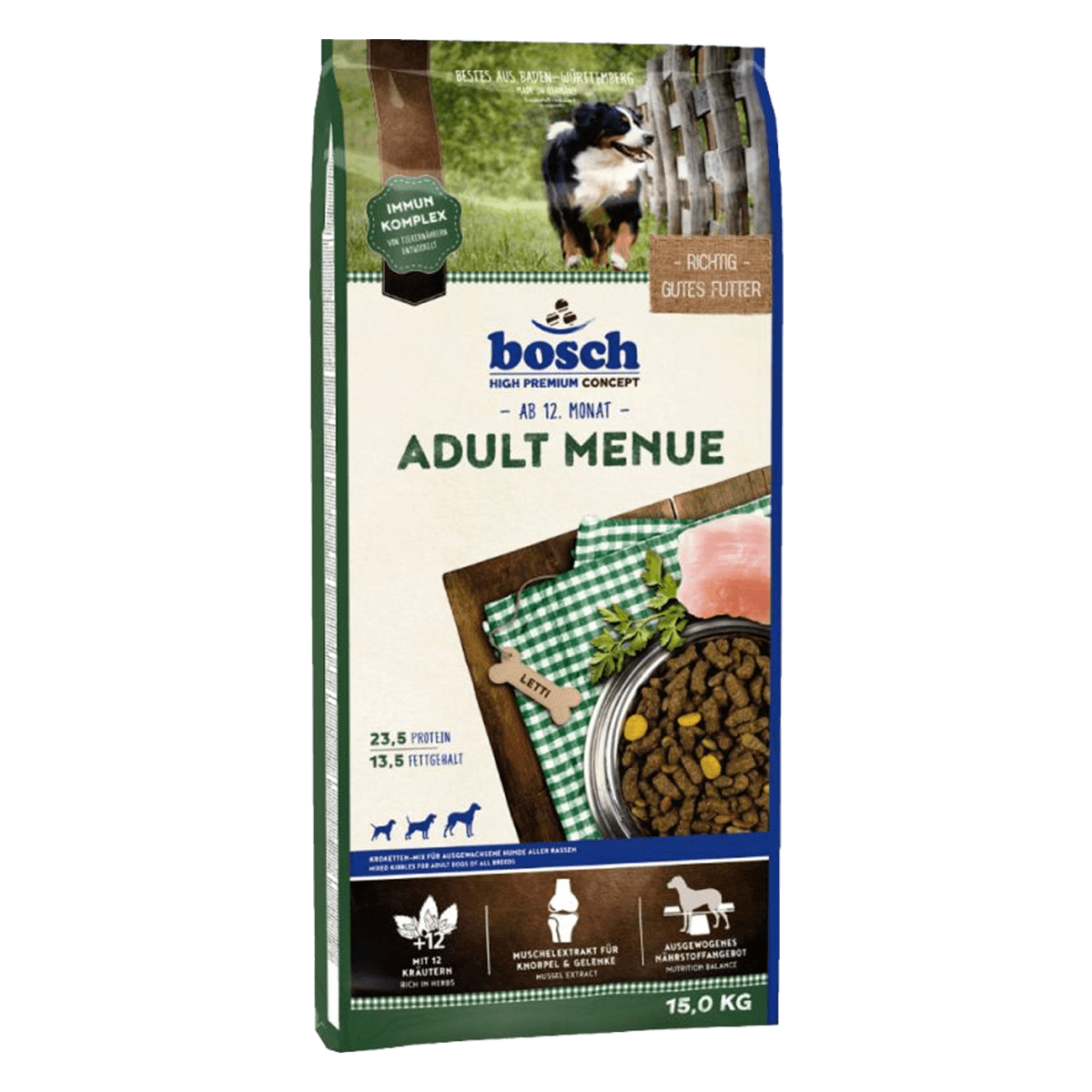 Bosch Adult Menue 15 кг - корм Бош для взрослых собак с повышеным уровнем активности