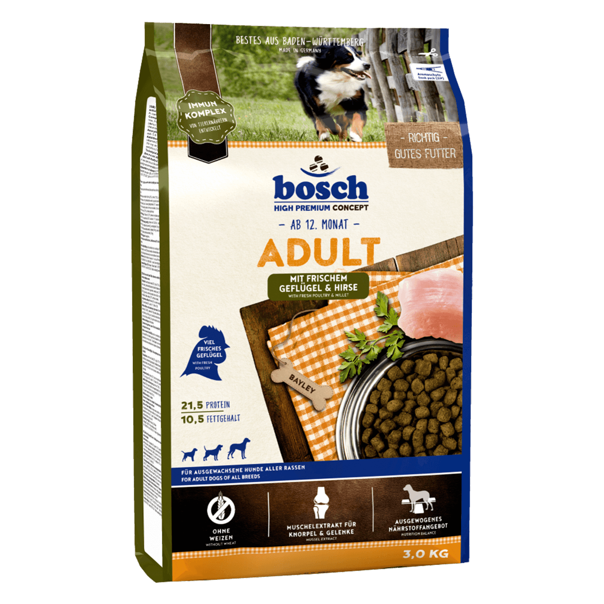 Bosch Adult Poultry and Millet 3 кг - сухой корм Бош для взрослых собак