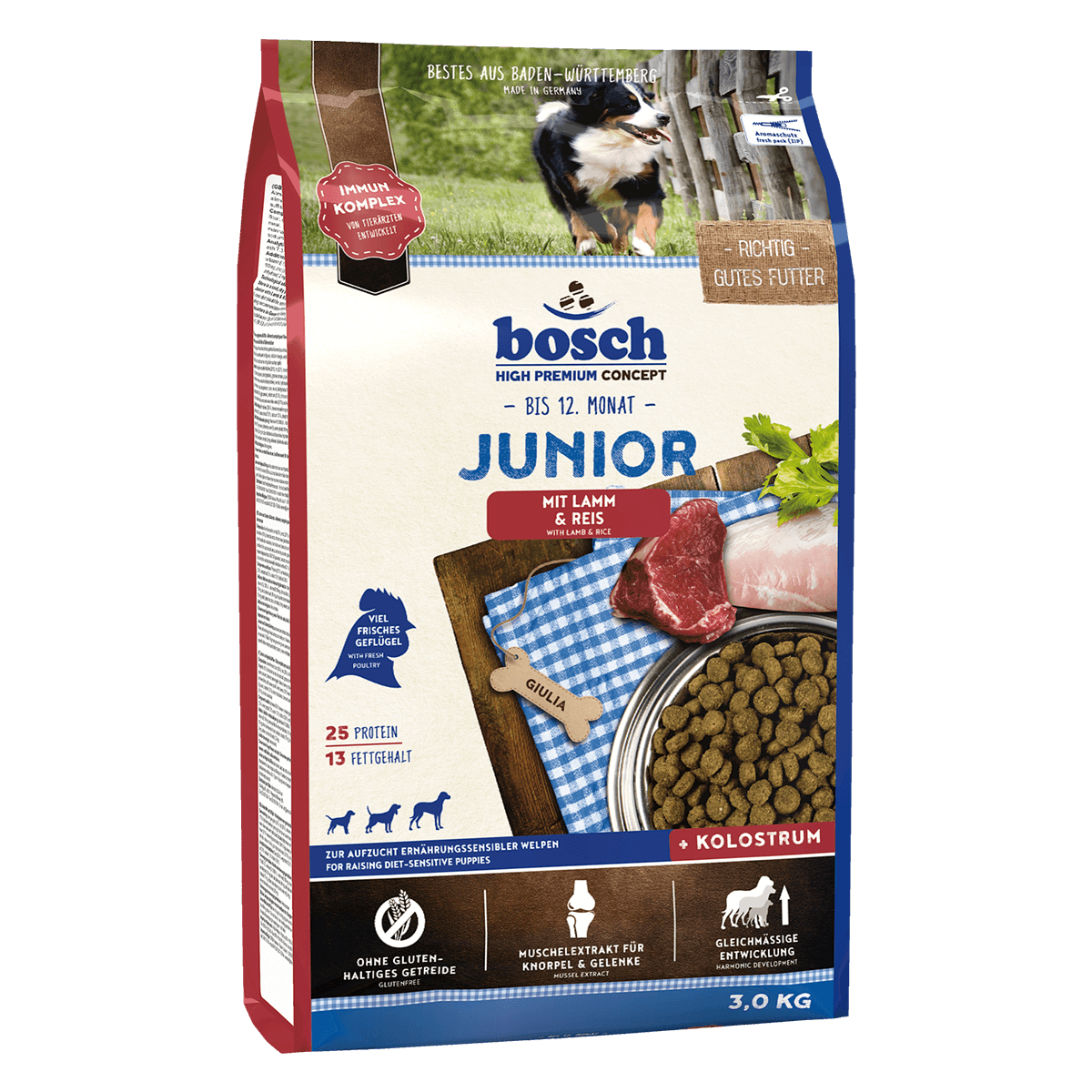 Bosch Junior Lamb and Rice 3 кг - корм Бош для щенков всех пород