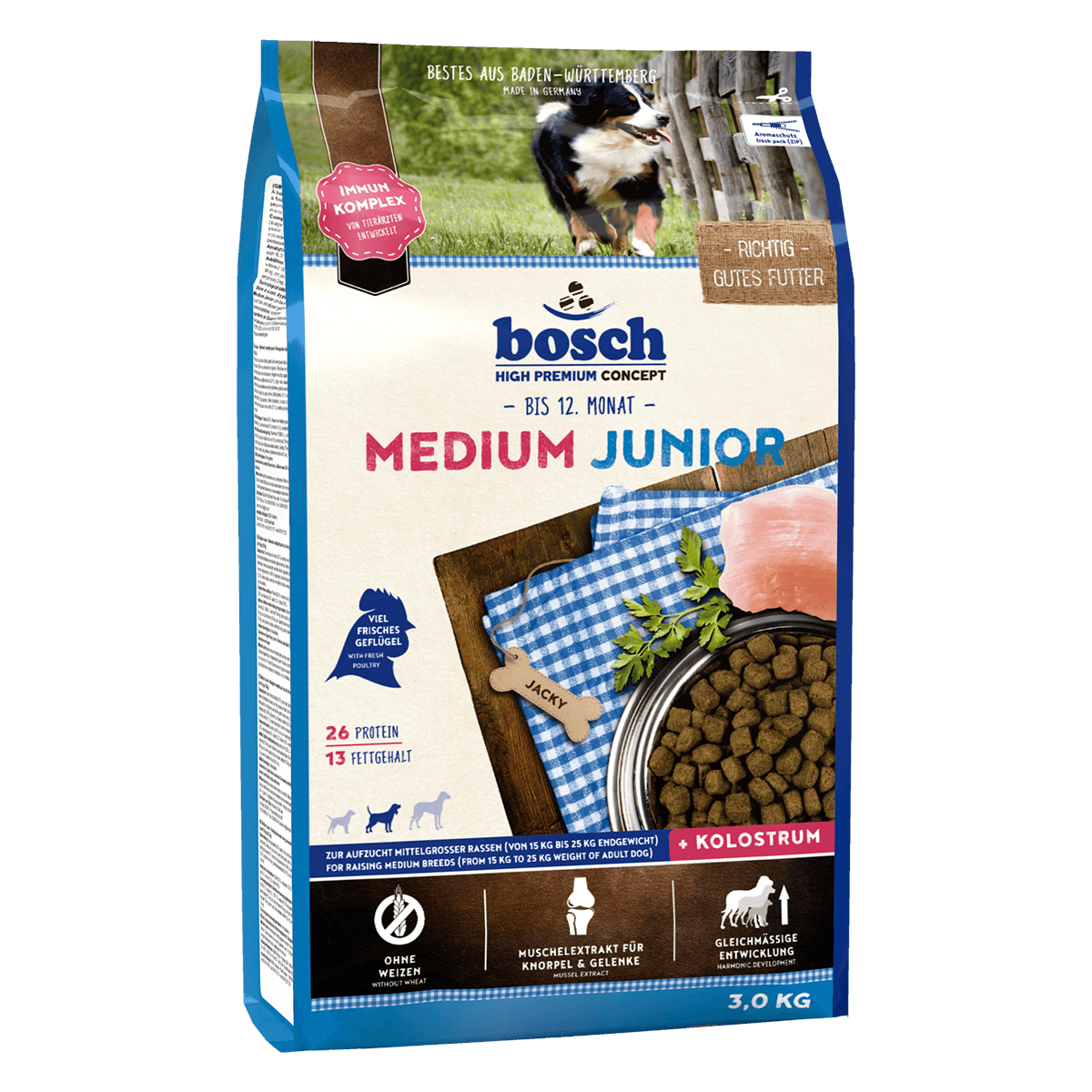 Bosch Junior Medium 3 кг - корм Бош для щенков средних пород