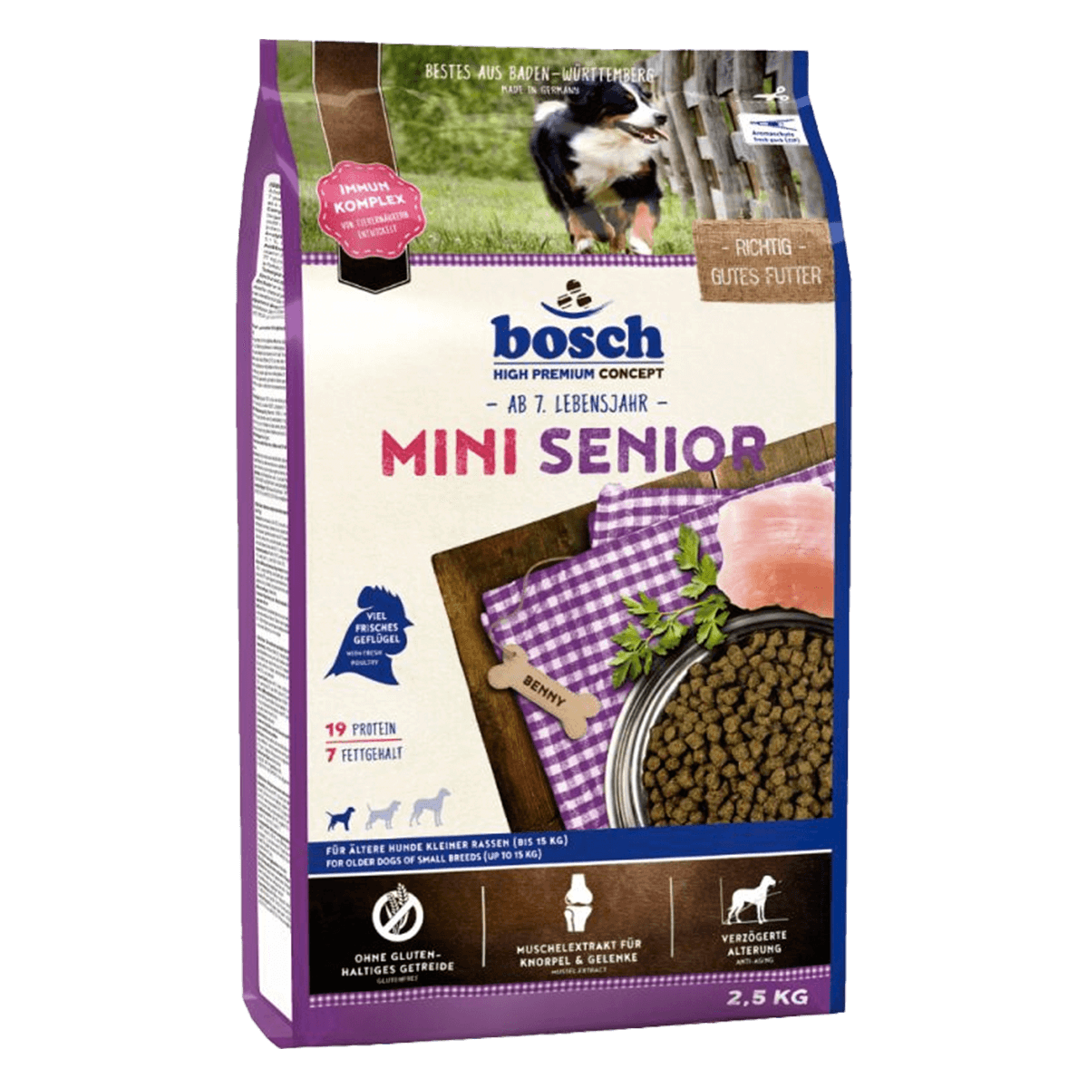 Bosch Mini Senior 2,5 кг - корм Бош для стареющих собак маленьких пород