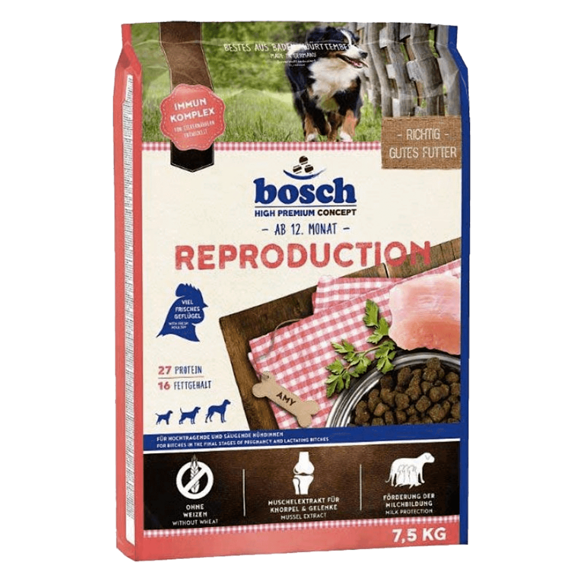 Bosch Reproduction 7,5 кг - корм Бош для беременных и кормящих собак.