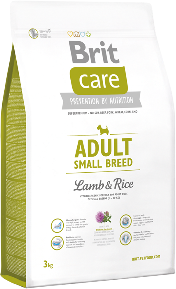 Корм для собак Brit Care Adult Small Breed Lamb and Rice, 3 кг