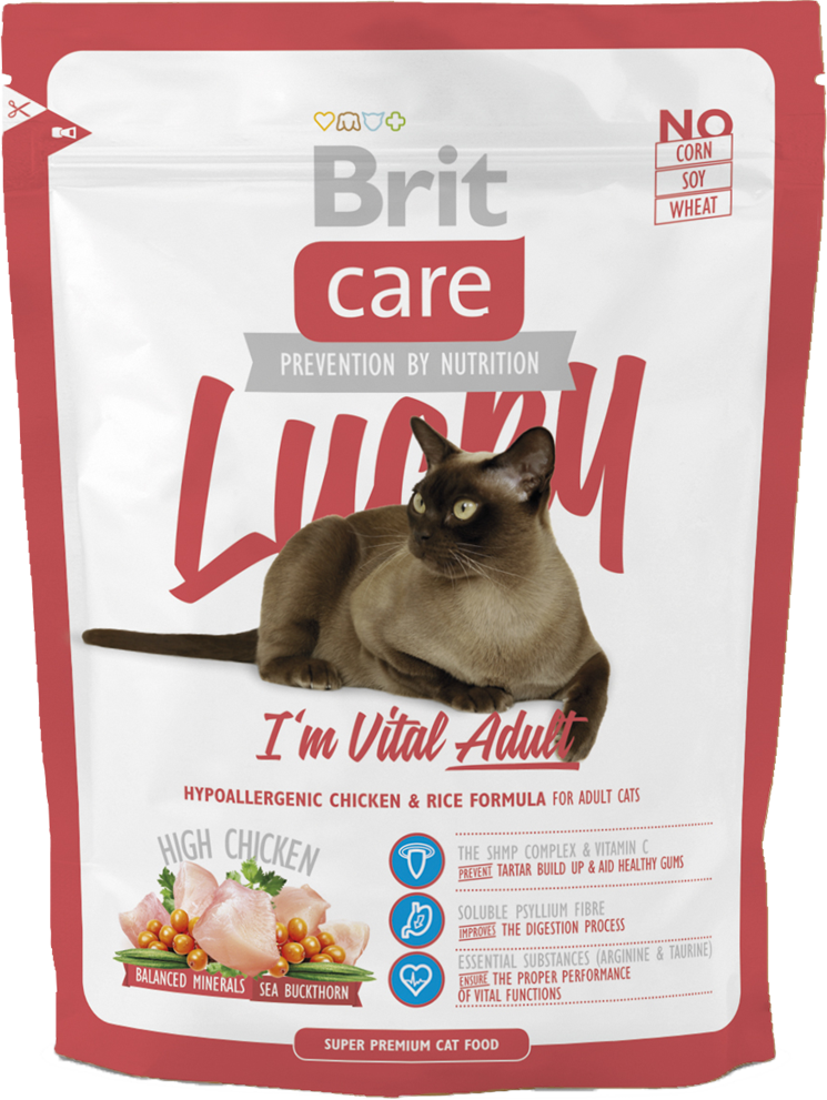 Корм для кошек Brit Care Cat Lucky I am Vital Adult, 400 г