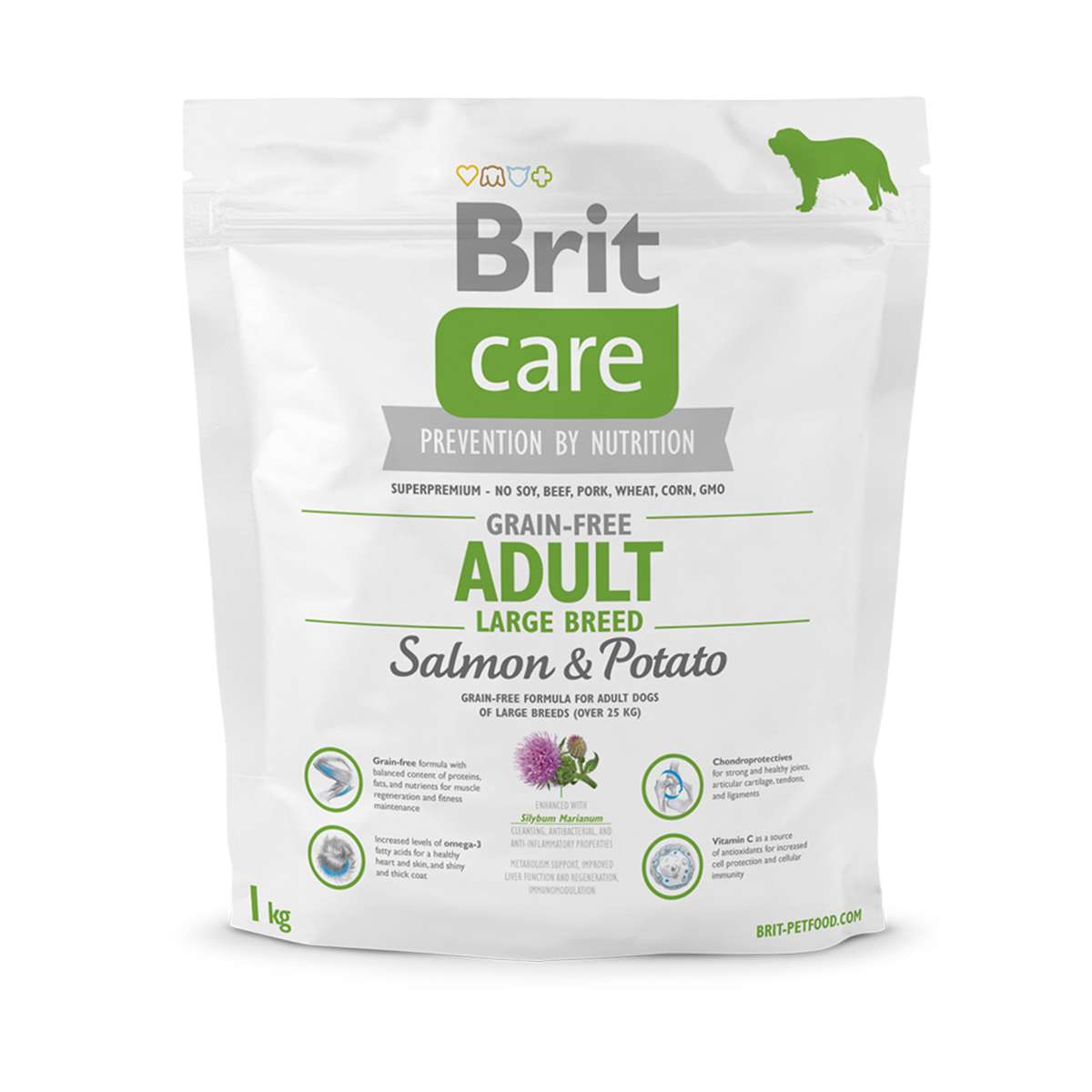 Корм для собак Brit Care Grain-free Adult Large Breed Salmon & Potato, 1 кг