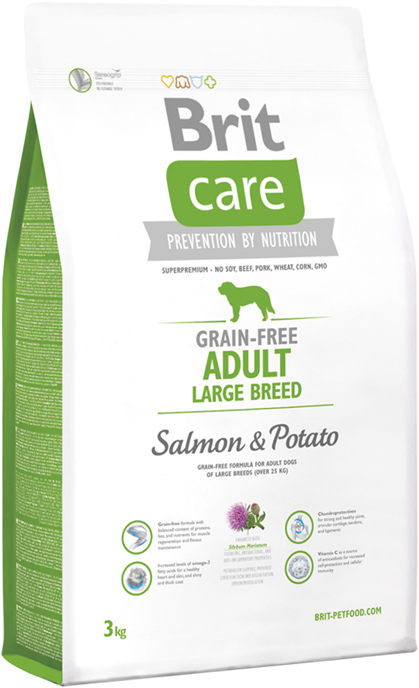 Brit Care Grain-free Adult Large Breed Salmon & Potato, 3 кг