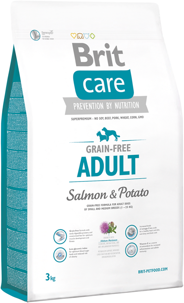 Корм для собак Brit Care Grain-free Adult Salmon & Potato, 3 кг