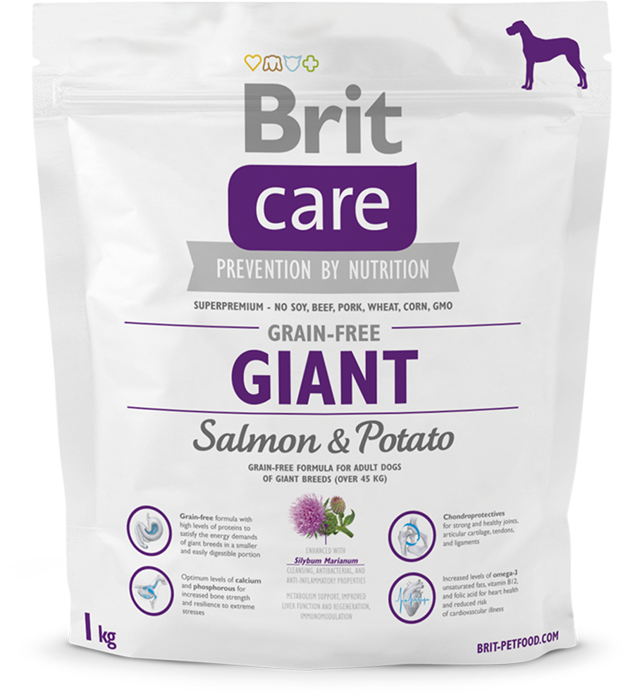 Корм для собак Brit Care Grain-free Giant Salmon & Potato, 1 кг