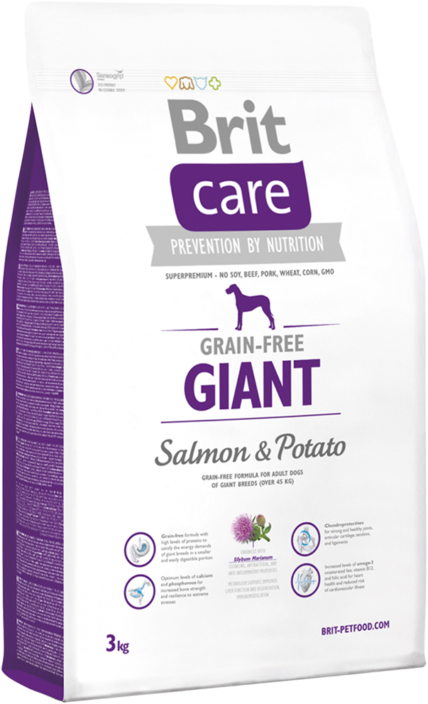 Корм для собак Brit Care Grain-free Giant Salmon & Potato, 3 кг