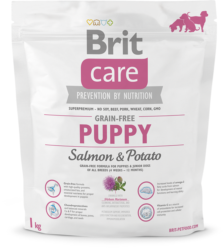 Корм для собак Brit Care Grain-free Puppy Salmon & Potato, 1 кг