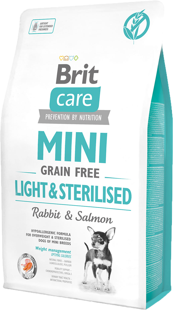 Корм для собак Brit Care Mini Grain Free Light & Sterilised, 2 кг