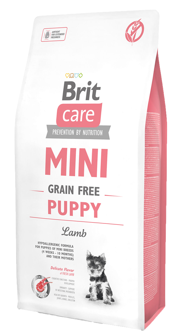 Корм для собак Brit Care Mini Grain Free Puppy Lamb, 7 кг